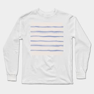 Boho Blue Mountains - Minimal Geometric Shapes Long Sleeve T-Shirt